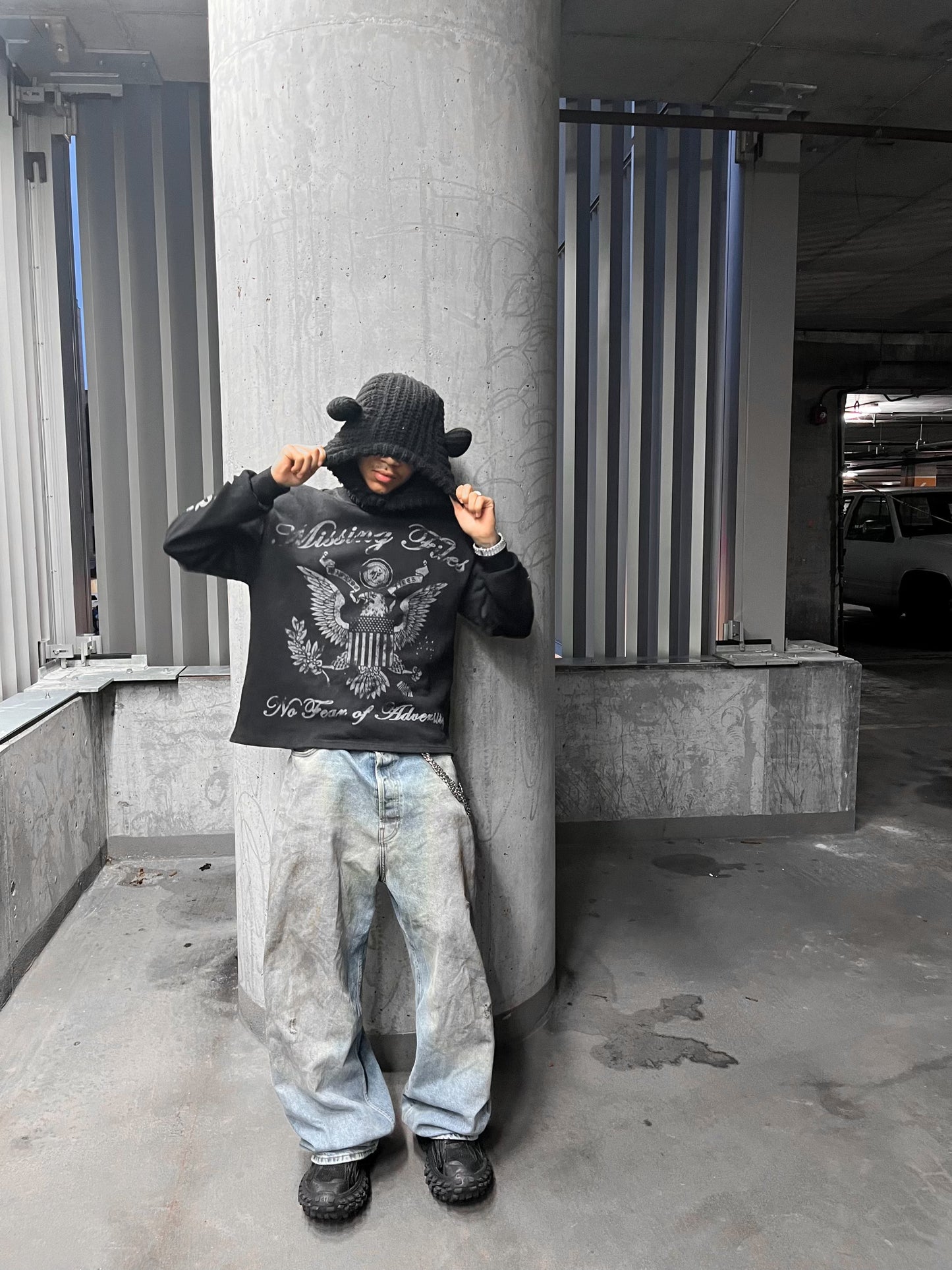 DOUBLE LAYERED THERMAL TEES (BLACK)
