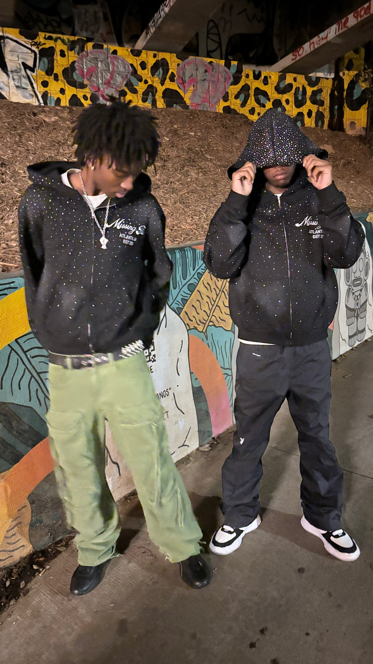 RHINESTONE ZIP UP