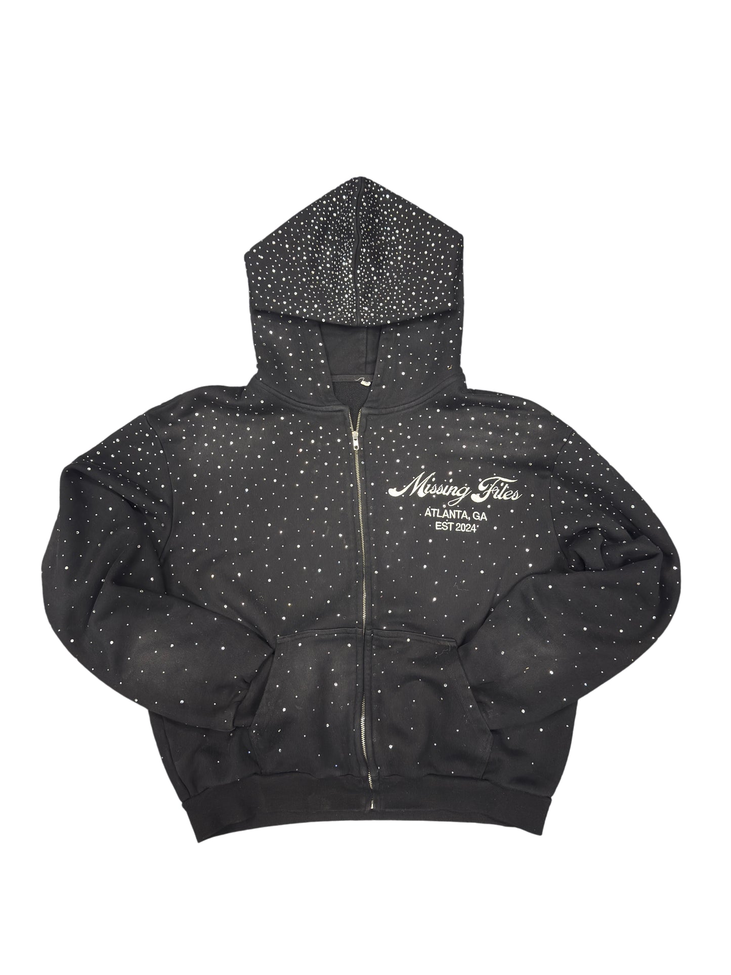 RHINESTONE ZIP UP