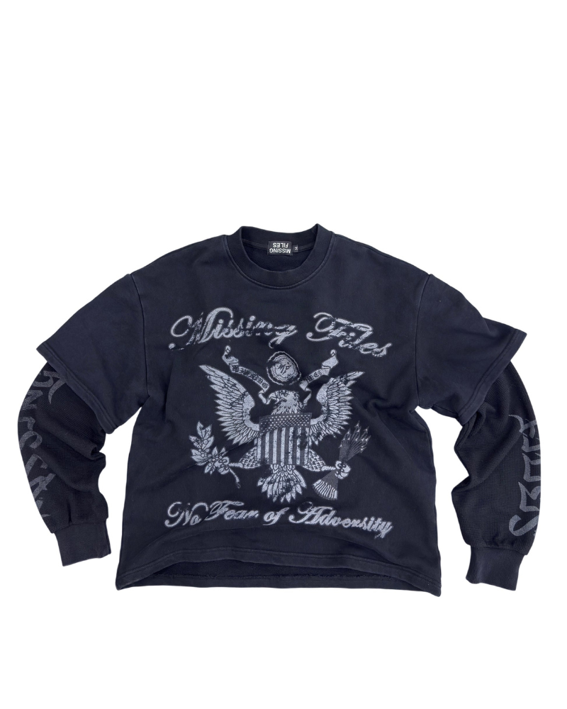 DOUBLE LAYERED THERMAL TEES (BLACK)