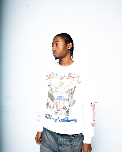 DOUBLE LAYERED THERMAL TEES (WHITE)