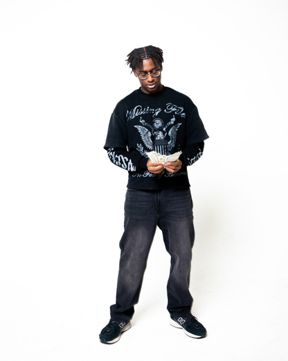 DOUBLE LAYERED THERMAL TEES (BLACK)