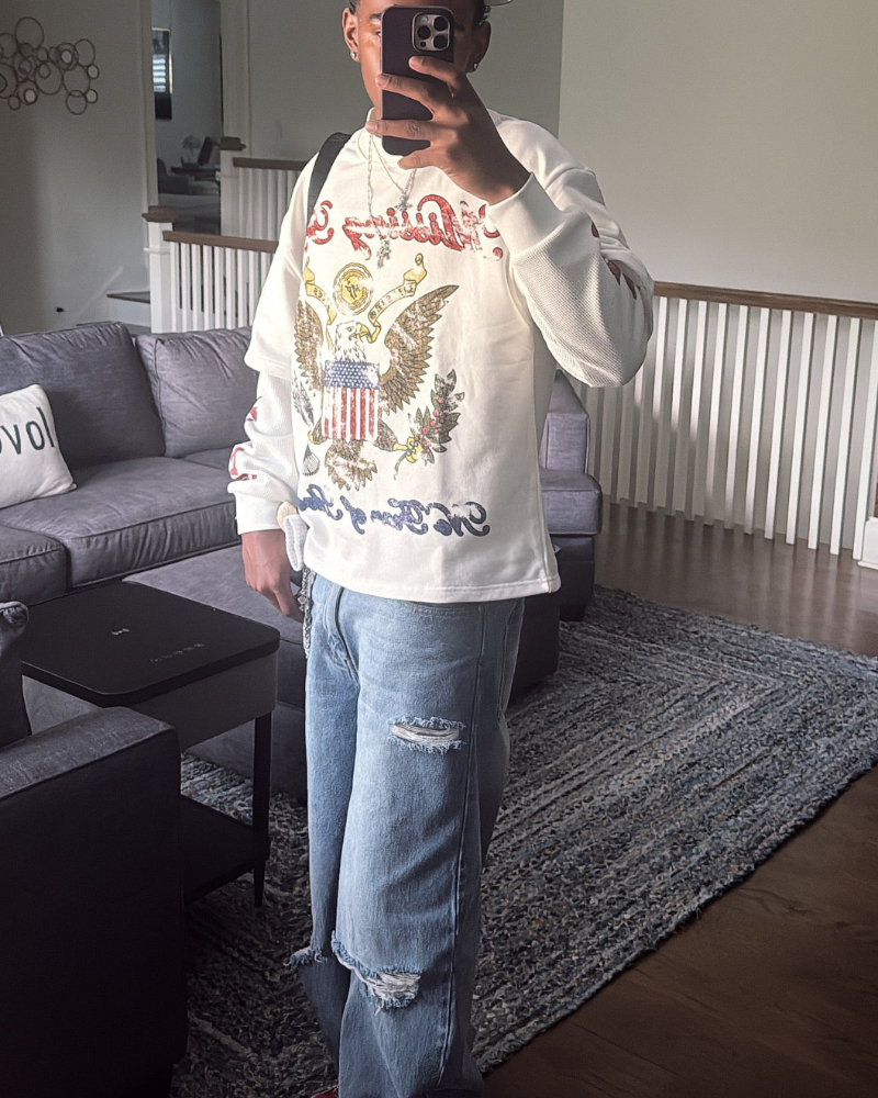 DOUBLE LAYERED THERMAL TEES (WHITE)