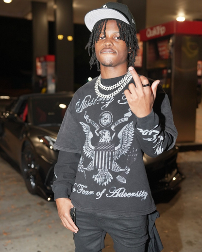 DOUBLE LAYERED THERMAL TEES (BLACK)