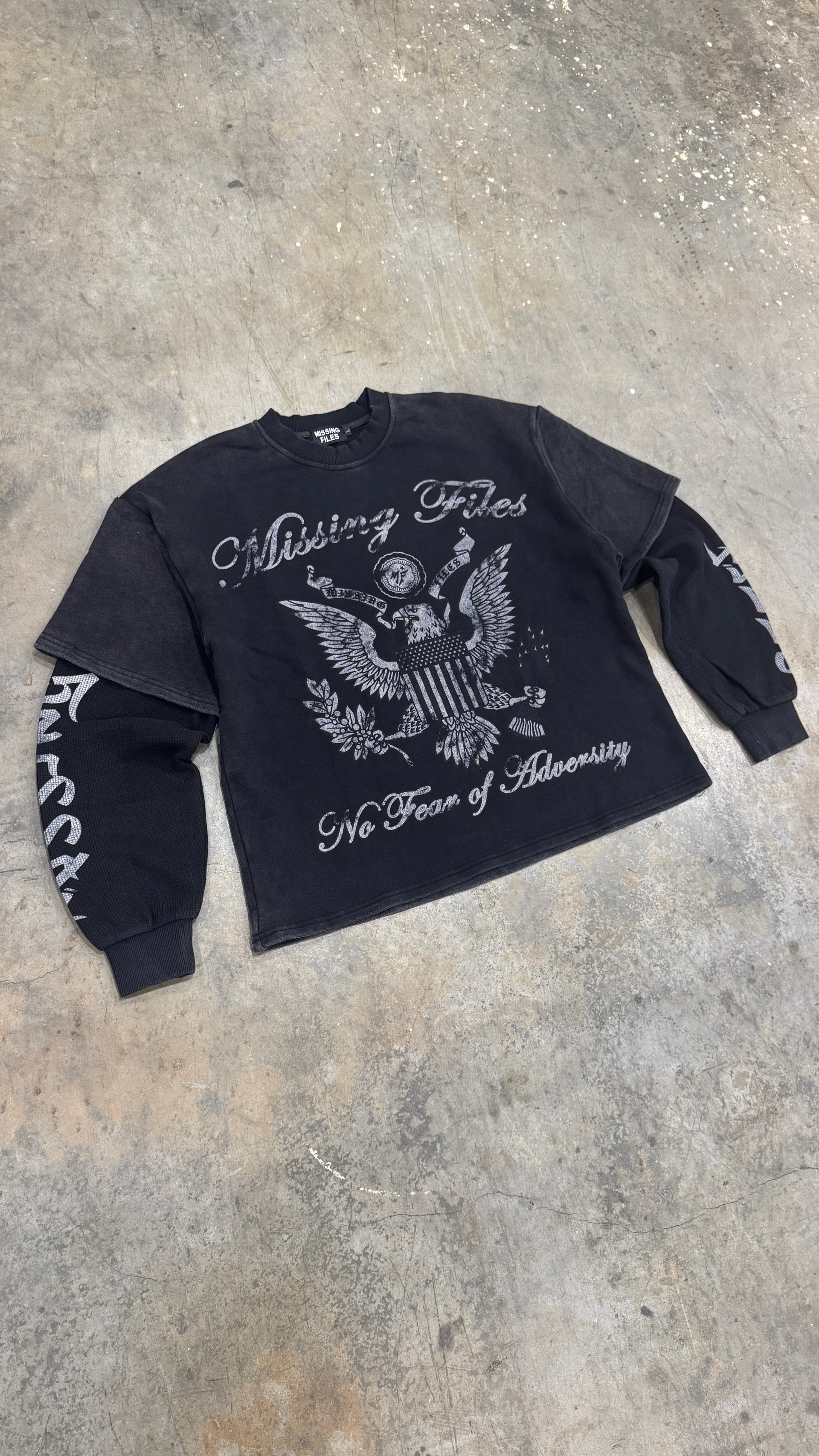 DOUBLE LAYERED THERMAL TEES (BLACK)