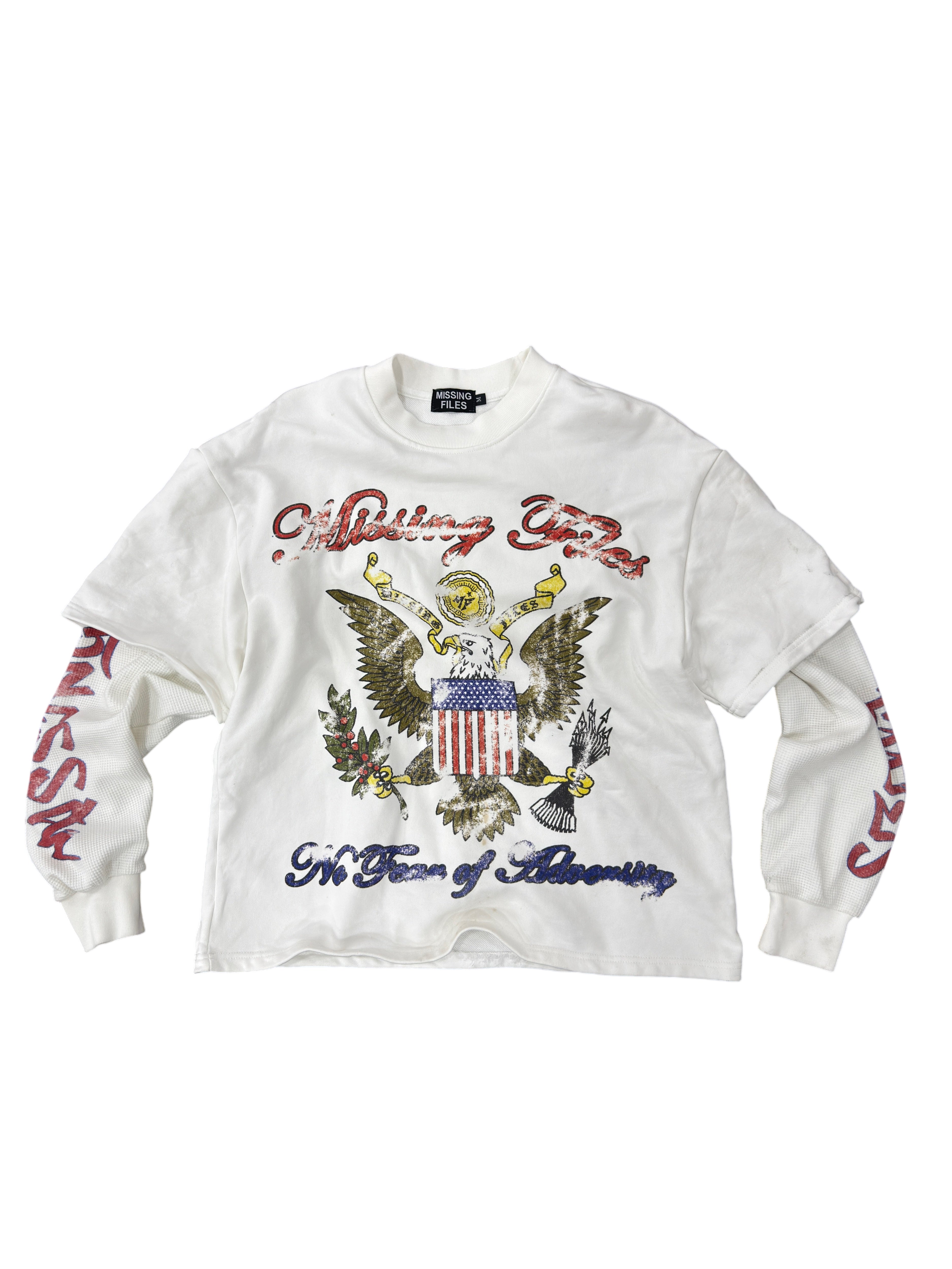 DOUBLE LAYERED THERMAL TEES (WHITE) – Missing Files