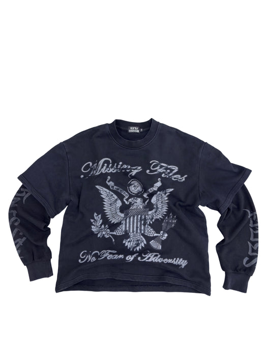 DOUBLE LAYERED THERMAL TEES (BLACK)