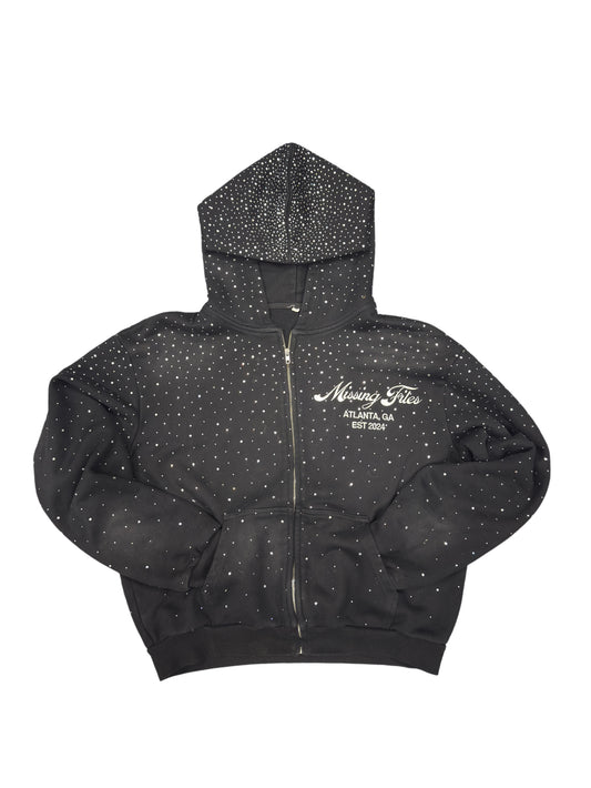 RHINESTONE ZIP UP